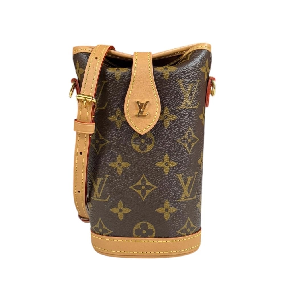 LOUIS VUITTON SHOULDER BAG MONOGRAM CANVAS: LOUIS VUITTON Shoulder Bag Monogram canvas Brand: LOUIS VUITTON Type/Style: Shoulder Bag Material: Exterior Material Monogram canvas Color: Exterior Color Brown Size: W3.9 x H7.1 x D2.6inch Access