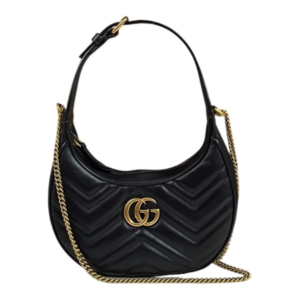 GUCCI SHOULDER BAG LEATHER 2WAY: GUCCI Shoulder Bag leather 2way Brand: GUCCI Type/Style: Shoulder Bag Material: Exterior Material leather Color: Exterior Color black Size: W6.3 x H5.9 x D2.0inch Handle:8.7inch Accessories: None