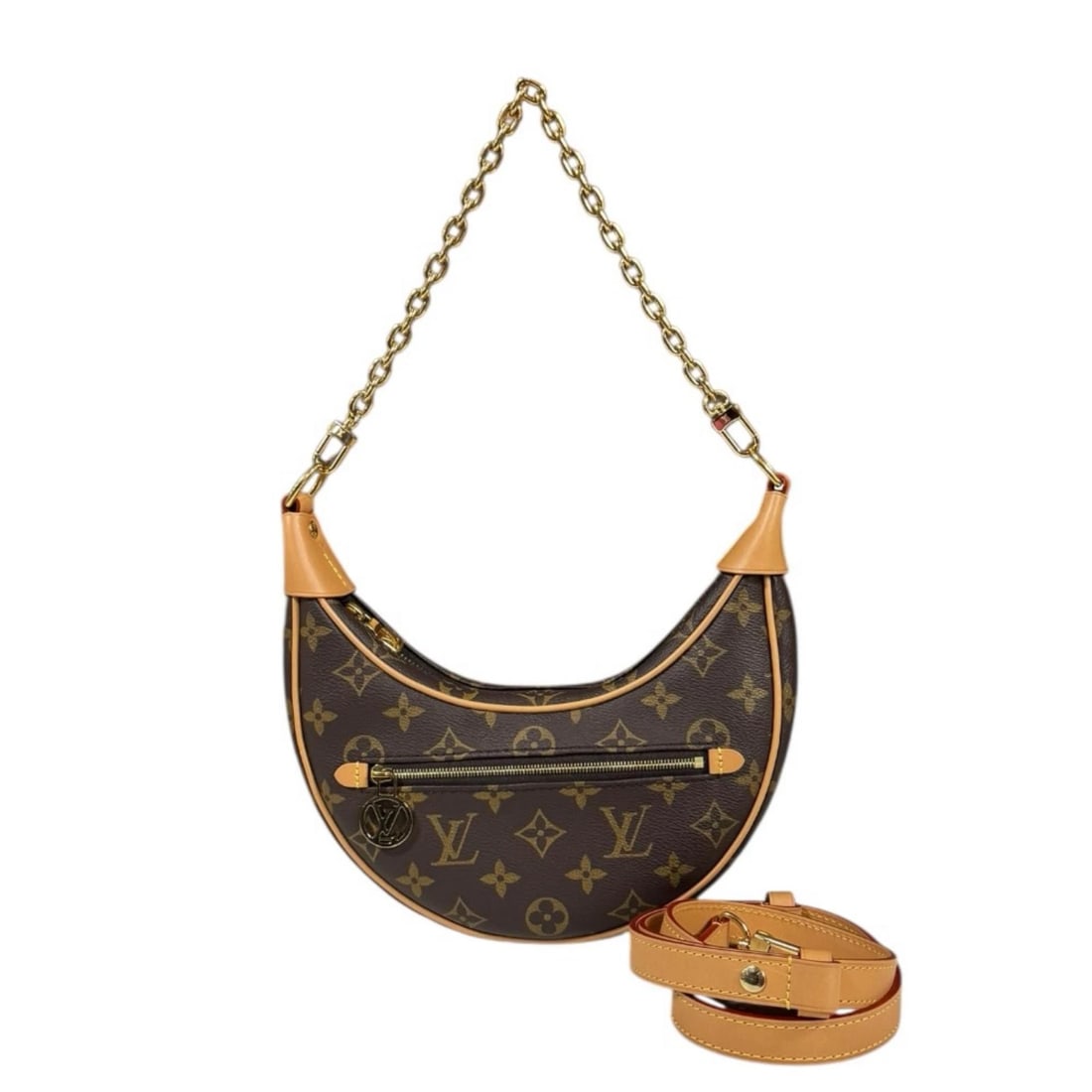 LOUIS VUITTON SHOULDER BAG MONOGRAM CANVAS: LOUIS VUITTON Shoulder Bag Monogram canvas Brand: LOUIS VUITTON Type/Style: Shoulder Bag Material: Exterior Material Monogram canvas Color: Exterior Color Brown Size: W9.4 x H5.1 x D2.4inch Handle:15.