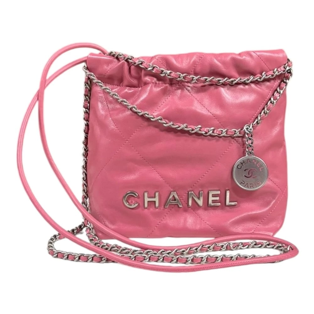 CHANEL SHOULDER BAG CROSS BODY LEATHER 2WAY: CHANEL Shoulder Bag Cross Body leather 2way Brand: CHANEL Type/Style: Shoulder Bag Material: Exterior Material leather Color: Exterior Color pink Size: W6.7 x H7.7 x D2.4inch Handle:10.2inch Acces