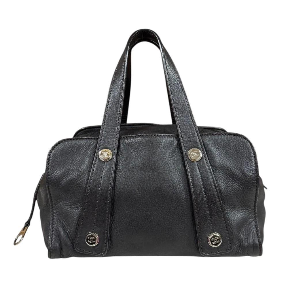 CHANEL HANDBAG LEATHER BOSTON BAG: CHANEL Handbag leather Boston bag Brand: CHANEL Type/Style: Handbag Material: Exterior Material leather Color: Exterior Color Brown Size: W11.4 x H6.7 x D8.7inch Handle:15.0inch Accessories: None