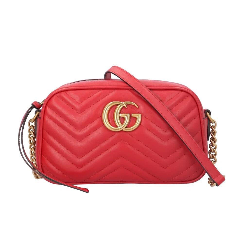 GUCCI SHOULDER BAG CROSS BODY LEATHER: GUCCI Shoulder Bag Cross Body leather Brand: GUCCI Type/Style: Shoulder Bag Material: Exterior Material leather Color: Exterior Color Red Size: W9.4 x H5.5 x D2.8inch Accessories: None Accessories