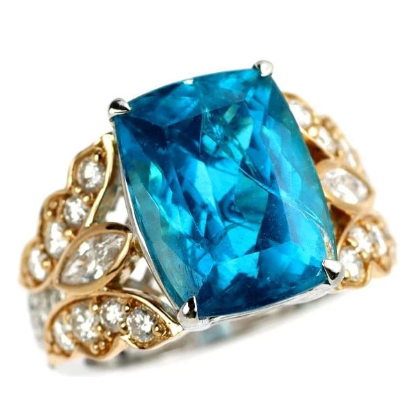 RARE K18WG/PG APATITE DIAMOND RING: Rare K18WG/PG Apatite Diamond Ring Brand: None Type/Style: Ring Material: K18WG/PG Color: WG,PG Size: 6.25 - 6.5US Accessories: None Accessories Notice: When purchasing pre-owned goods, please refer