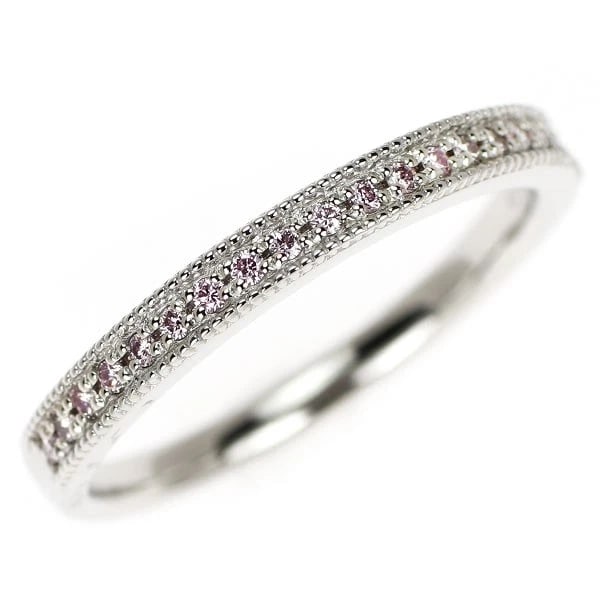 PT950 NATURAL PINK DIAMOND RING: Pt950 Natural Pink Diamond Ring Brand: None Type/Style: Ring Material: Pt950, Main Stone/Creation Natural Color: Silver Size: 5.5 - 5.75US Accessories: None Accessories Notice: When purcha