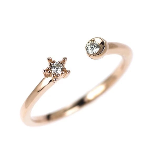 STAR JEWELLERY K18PG DIAMOND RING: Star Jewellery K18PG Diamond Ring Brand: star jewelry Type/Style: Ring Material: K18PG Color: PG Size: 4.75 - 5US Accessories: None Accessories Notice: When purchasing pre-owned goods, please refer
