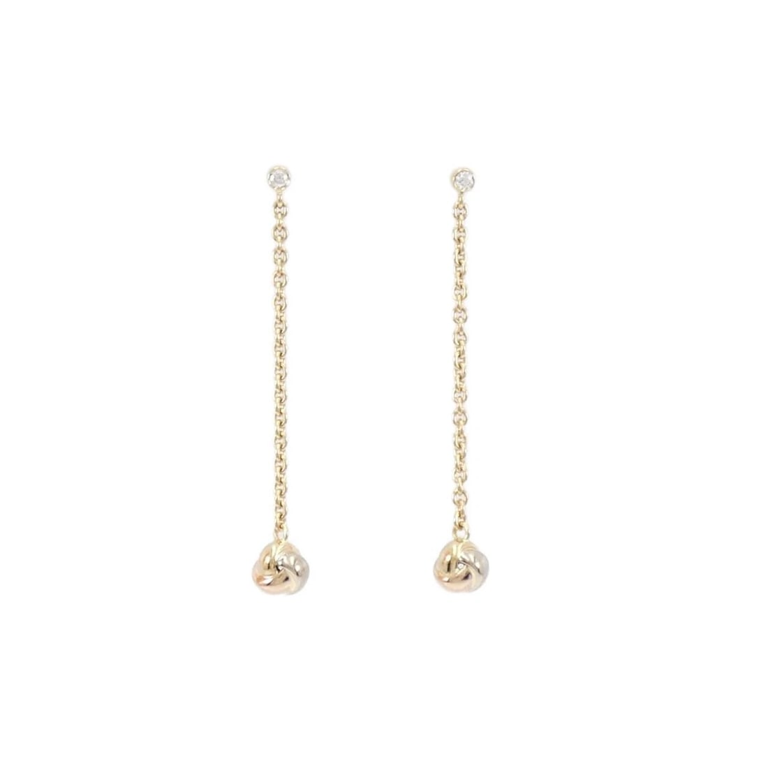 CARTIER BABY TRINITY PIERCE: Cartier Baby Trinity Pierce Brand: CARTIER Type/Style: Cartier Pierce/Earring Material: 750 Yellow Gold/750 White Gold/750 Pink Gold, Main Stone/Creation Natural Color: none Size: Approx. height x