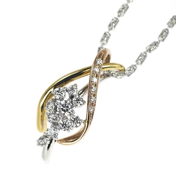 K18YG/WG/PG H&C DIAMOND PENDANT NECKLACE: K18YG/WG/PG H&C diamond pendant necklace Brand: None Type/Style: pendant necklace Material: K18YG/WG/PG Color: YG/WG/PG Size: Necklace: Chain Length ?45.5 Length/Width/Diameter26.0 Accessories: None