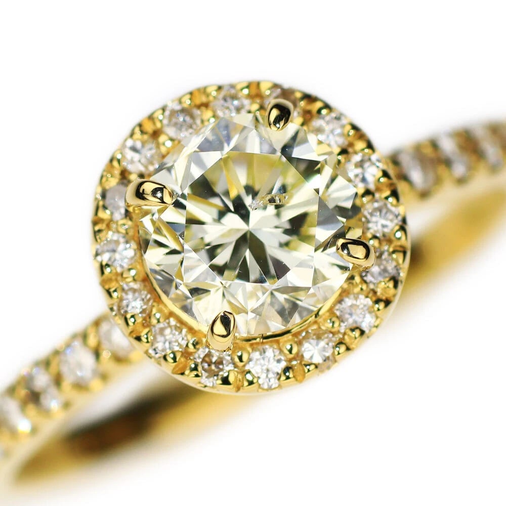 K18YG LDH DIAMOND RING: K18YG LDH Diamond Ring Brand: None Type/Style: ring Material: K18YG, Main Stone/Creation Natural Color: YG Size: 6 US Accessories: None Accessories Notice: When purchasing pre-owned goods,