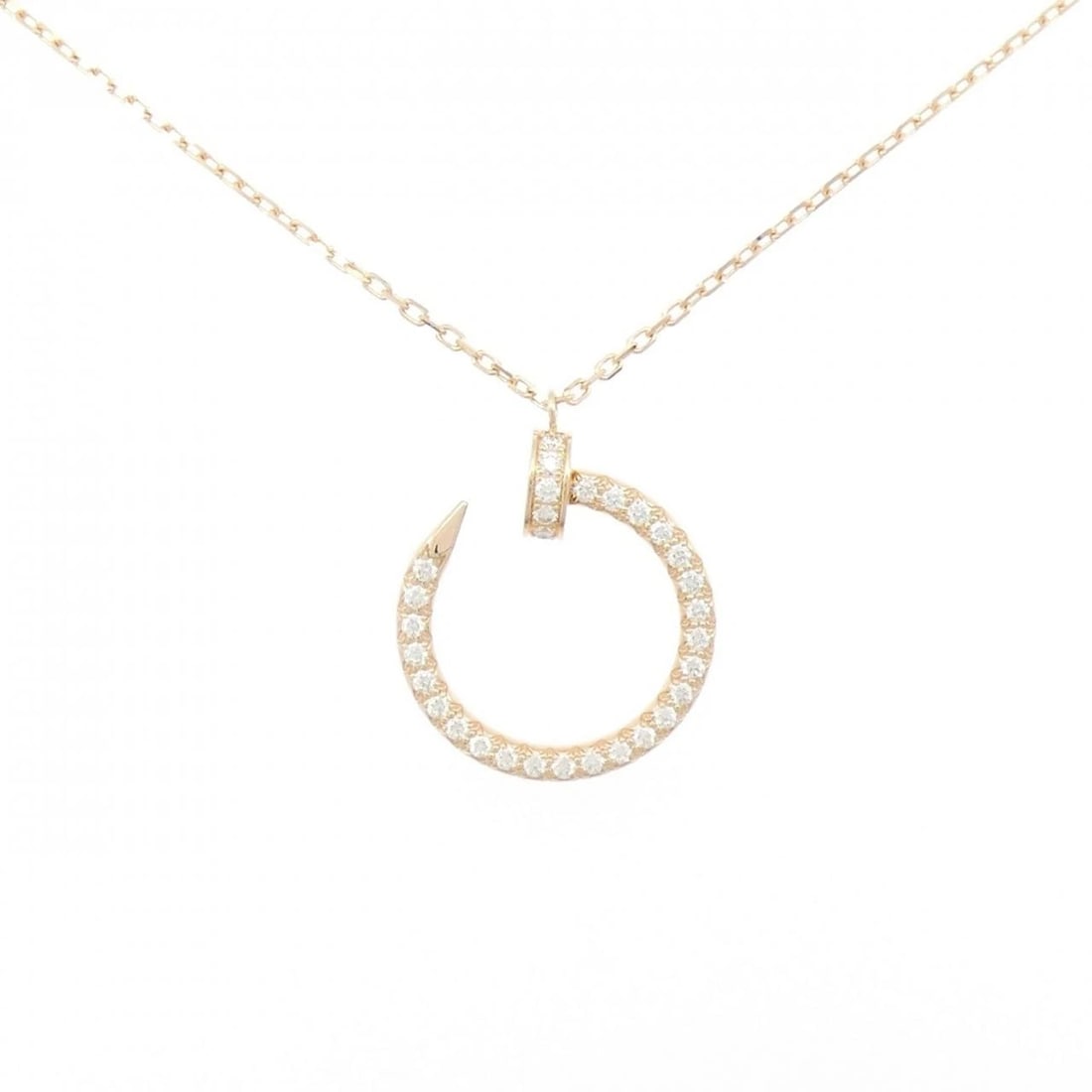 CARTIER JUSTE UN CLOU NECKLACE: Cartier Juste un Clou Necklace Brand: CARTIER Type/Style: Cartier Necklace Material: 750 Pink Gold, Main Stone/Creation Natural Color: Pink Gold Size: Pendant length approx. x width approx.: