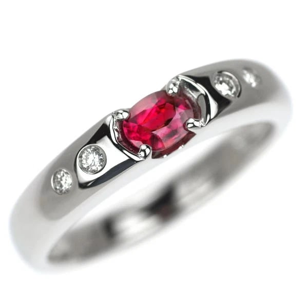 PT900 UNHEATED PIGEON BLOOD RUBY DIAMOND RING: Pt900 Unheated Pigeon Blood Ruby Diamond Ring Brand: None Type/Style: Ring Material: Pt900 Color: PT Size: 6US Accessories: None Accessories Notice: When purchasing pre-owned goods, please refer to