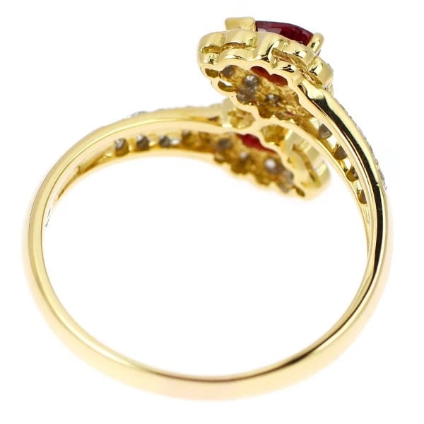 K18YG RUBY DIAMOND RING - 2