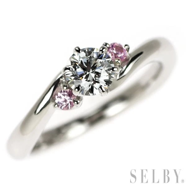 PT950 DIAMOND PINK SAPPHIRE RING: Pt950 Diamond Pink Sapphire Ring Brand: None Type/Style: Ring Material: Pt950 Color: PT Size: 4US Accessories: None Accessories Notice: When purchasing pre-owned goods, please refer to the photos of