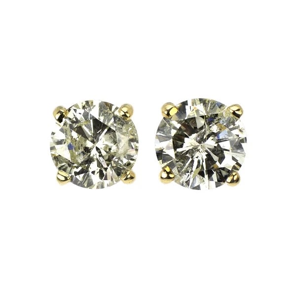K18YG DIAMOND EARRINGS: K18YG Diamond Earrings Brand: None Type/Style: piercing Material: K18YG, Main Stone/Creation Natural Color: YG Size: Length/Width/Diameter8.7 Accessories: None Accessories Notice: When purchasing