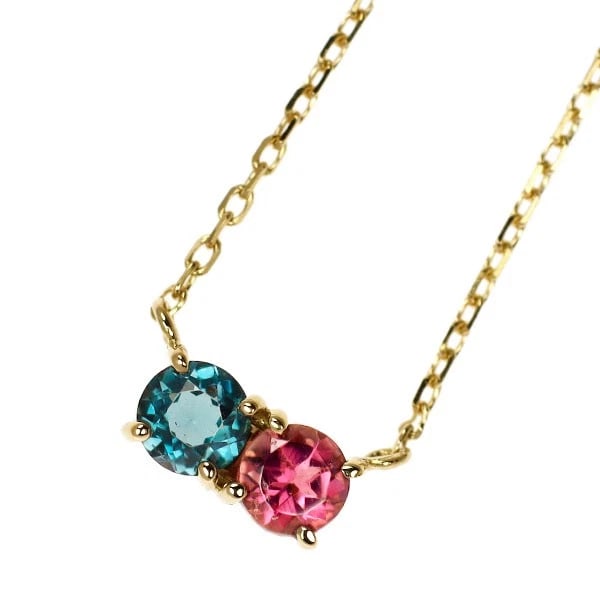 K18YG TOURMALINE PENDANT NECKLACE: K18YG tourmaline pendant necklace Brand: None Type/Style: pendant necklace Material: K18YG, Main Stone/Creation tourmaline Color: YG Size: Necklace: Chain Length 40 Length/Width/Diameter3.6