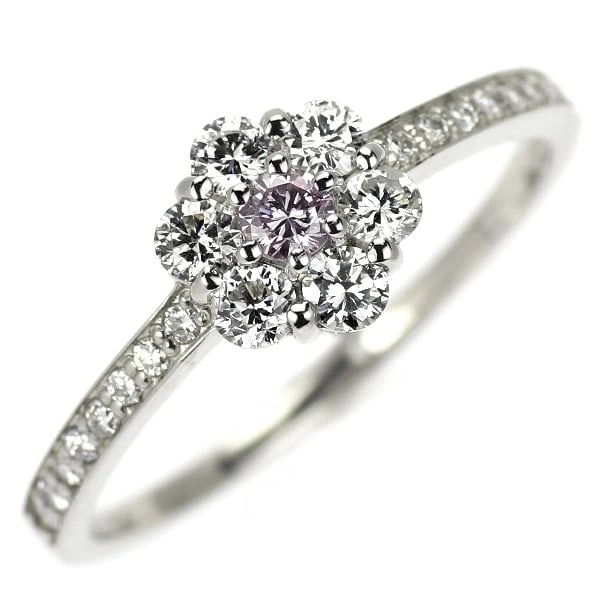 RARE PT900 NATURAL PINK DIAMOND RING: Rare Pt900 Natural Pink Diamond Ring Brand: None Type/Style: ring Material: Pt900, Main Stone/Creation Natural Color: none Size: 6 US Accessories: None Accessories Notice: When purchasing pre-owned