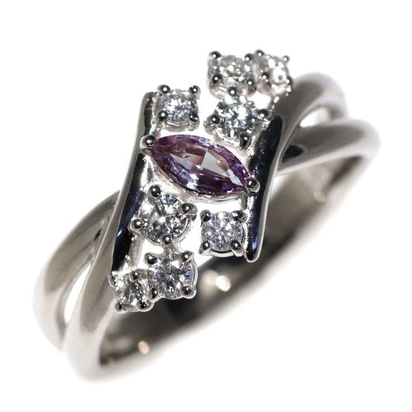RARE PT900 MARQUISE CUT ALEXANDRITE DIAMOND RING: Rare Pt900 Marquise Cut Alexandrite Diamond Ring Brand: None Type/Style: ring Material: Pt900, Main Stone/Creation alexandrite secondary stone Natural Color: Silvery black Size: 4.75 - 5 US