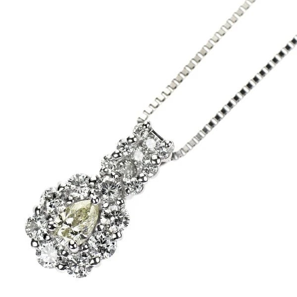 PT900/ PT850 DIAMOND PENDANT NECKLACE: Pt900/ Pt850 Diamond Pendant Necklace Brand: None Type/Style: pendant necklace Material: Pt900/ Pt850 Color: PT Size: Necklace: Chain Length ?45.5 Length/Width/Diameter14.6 Accessories: None
