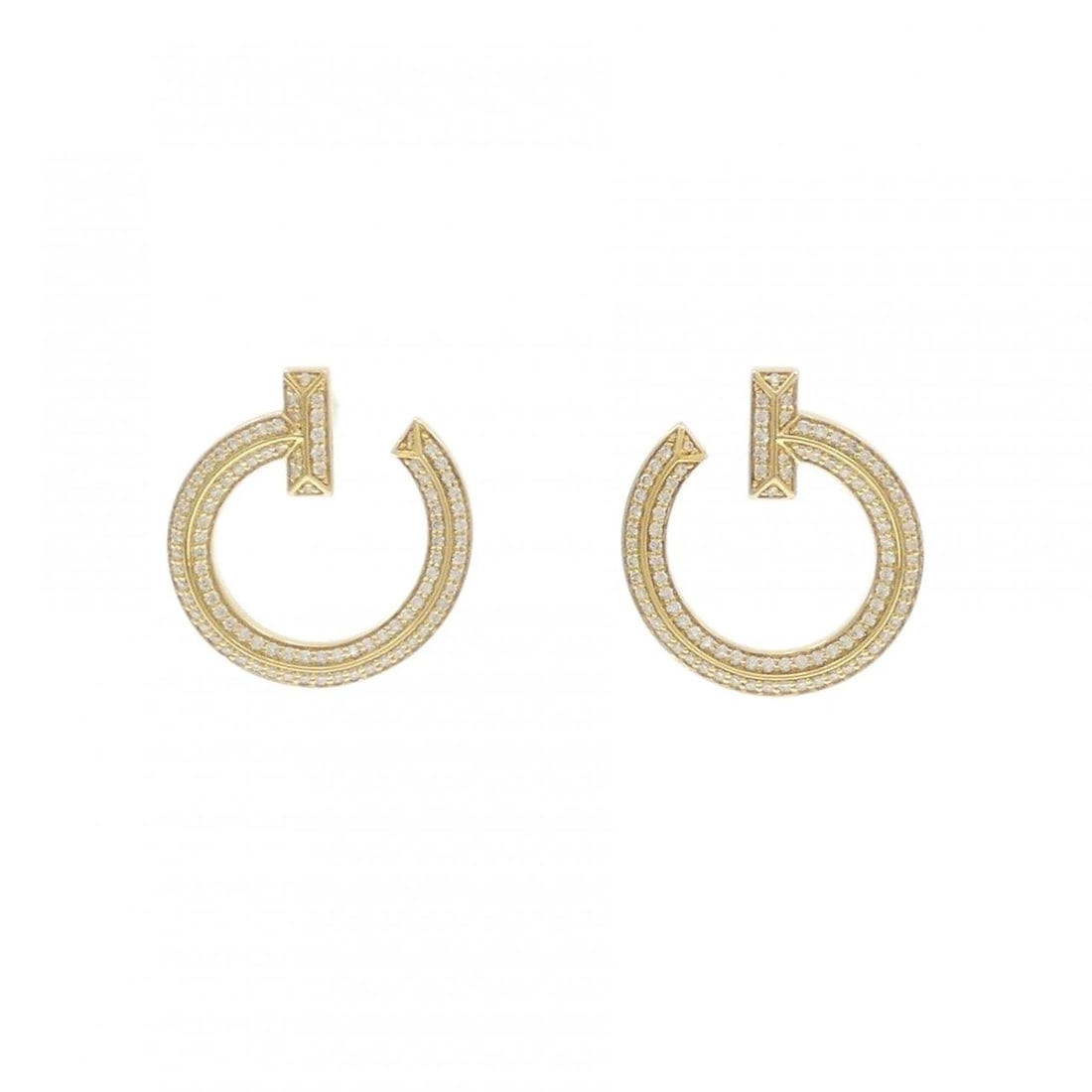 TIFFANY&CO. T-ONE PIERCE: TIFFANY&Co. T-One Pierce Brand: TIFFANY&Co. Type/Style: TIFFANY&Co. Pierce/Earring Material: 750 yellow gold, Main Stone/Creation Natural Color: yellow gold Size: Approximate dimensions (height x widt