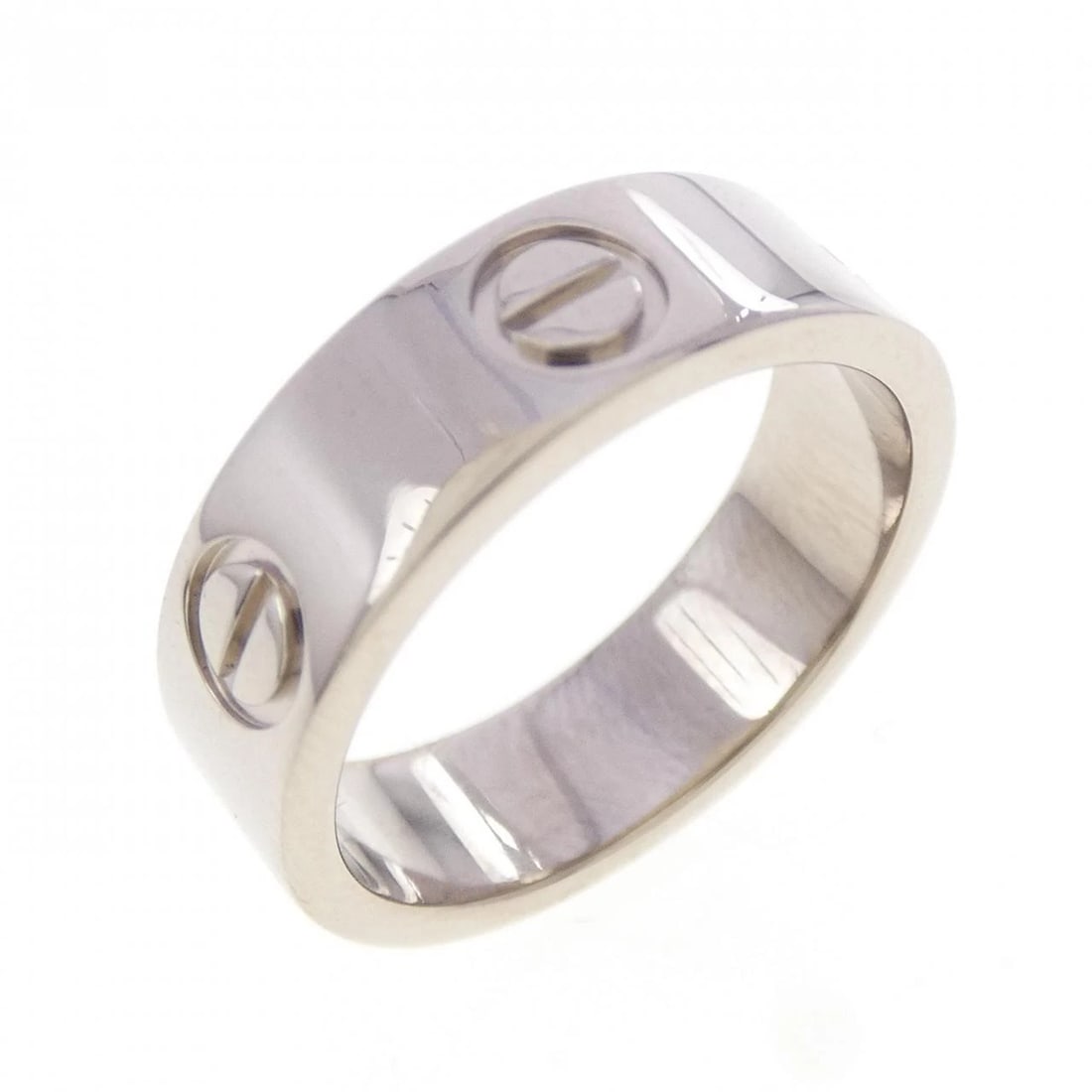CARTIER LOVE RING: Cartier Love Ring Brand: CARTIER Type/Style: Cartier Ring Material: 750 white gold Color: Silver Size: US5 1/2(51) Accessories: None Accessories Notice: When purchasing pre-owned goods, pl