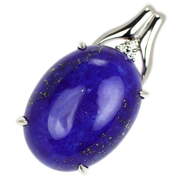 K18WG LARGE LAPIS LAZULI DIAMOND PENDANT TOP: K18WG Large Lapis Lazuli Diamond Pendant Top Brand: None Type/Style: pendant top Material: K18WG Color: WG Size: Length/Width/Diameter28.5 Accessories: None Accessories Notice: When purchasing