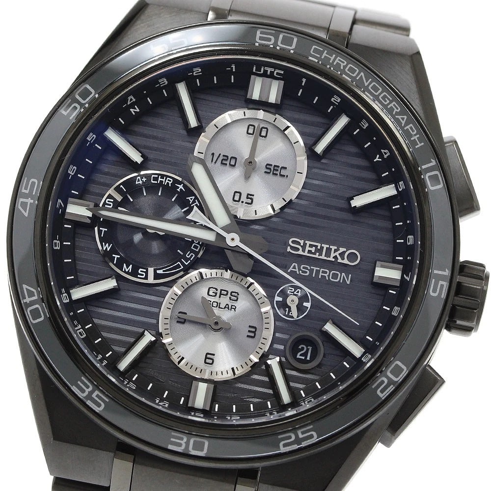 SEIKO ASTRON NEXTER GPS SOLAR POWERED RADIO WATCH: SEIKO Astron Nexter GPS Solar Powered Radio Watch Brand: SEIKO Type/Style: Wristwatch Material: Band Material titanium, Case Material titanium Color: Band Color black, Case Color black, Dial Color bla