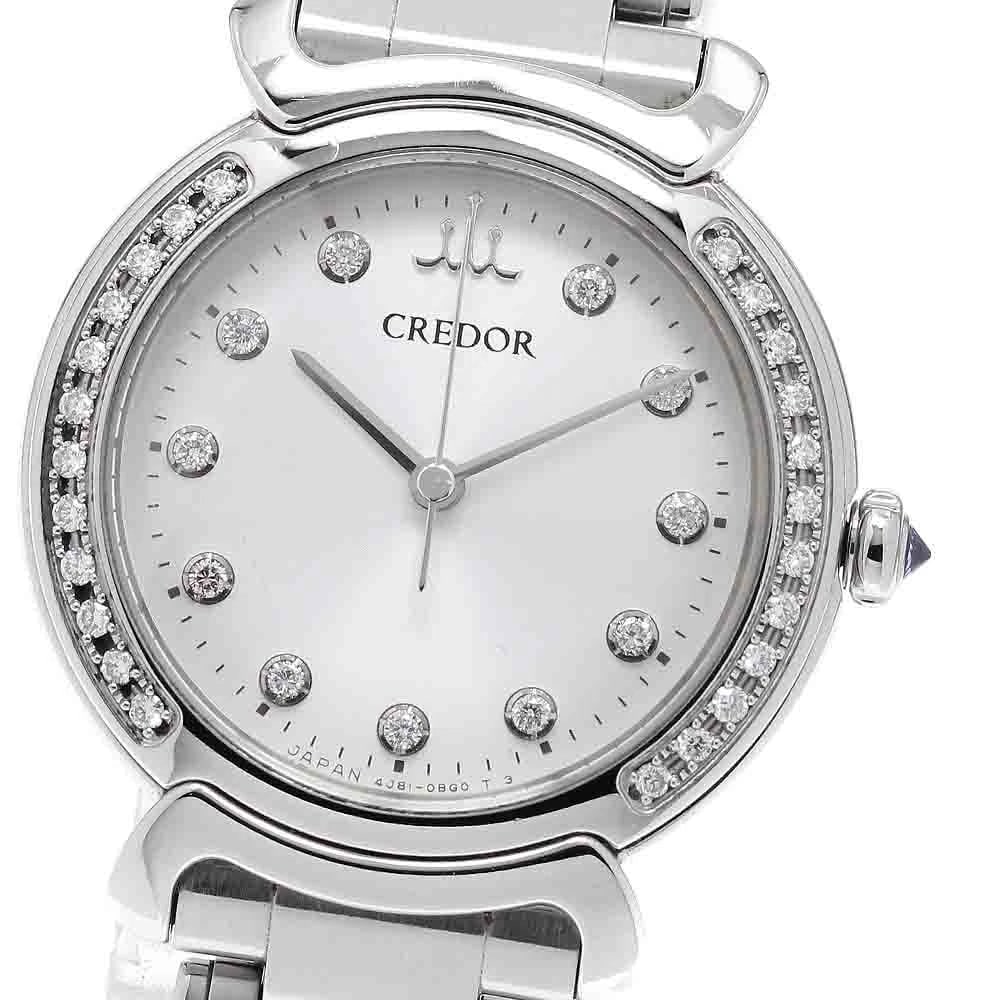 SEIKO CREDOR LINEARX DIAMOND BEZEL QUARTZ WATCH: SEIKO CREDOR Linearx Diamond Bezel Quartz Watch Brand: SEIKO Type/Style: Wristwatch Material: Band Material Stainless Steel, Case Material Stainless Steel Color: Band Color Silver, Case Color Silver, 
