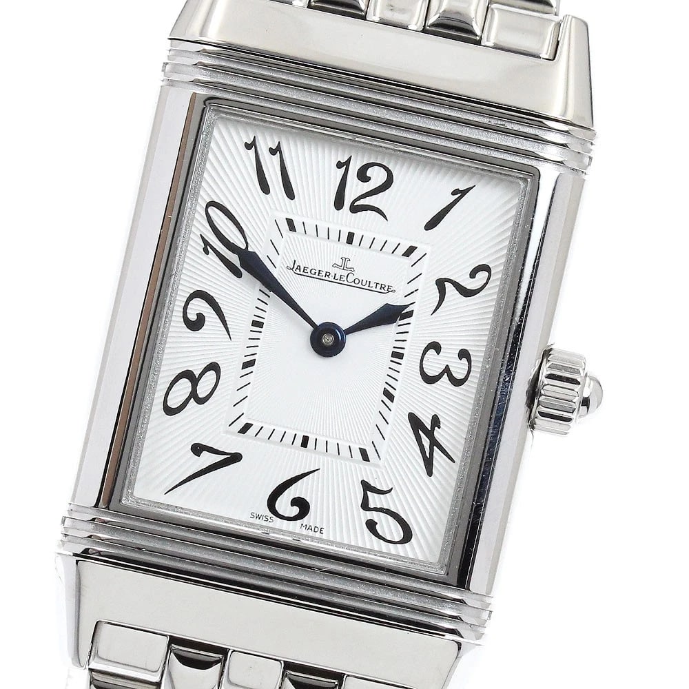 JAEGER-LECOULTRE REVERSO DUET CLASSIC QUARTZ WATCH: JAEGER-LECOULTRE Reverso Duet Classic Quartz Watch Brand: JAEGER-LECOULTRE Type/Style: Wristwatch Material: Band Material Stainless Steel, Case Material Stainless Steel Color: Band Color Silver, Case 