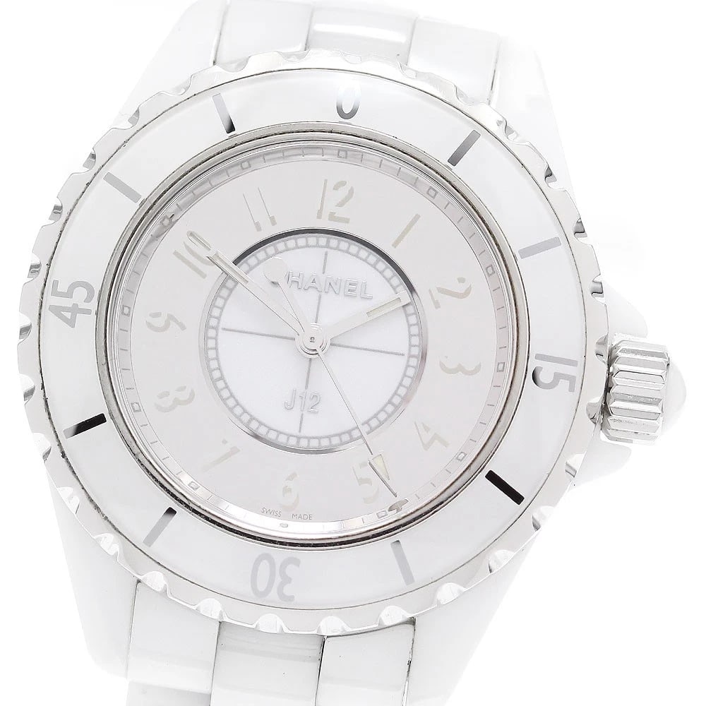 CHANEL MIRROR WHITE CERAMIC WHITE MIRROR DIAL QUARTZ WATCH: CHANEL Mirror White Ceramic White Mirror Dial Quartz Watch Brand: CHANEL Type/Style: Wristwatch Material: Band Material Ceramic / Stainless Steel, Case Material Ceramic / Stainless Steel Color: Band C