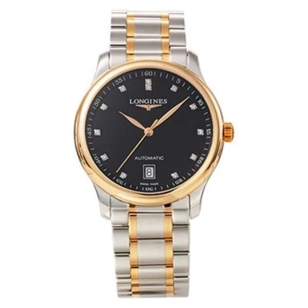 LONGINES MASTER COLLECTION BLACK PINK GOLD WATCH: LONGINES Master collection Black Pink Gold Watch Brand: Longines Type/Style: Wristwatch Material: Case Stainless steel/K18 pink gold Color: Case Color Black Size: [Case size] Height 38 x width 38 x