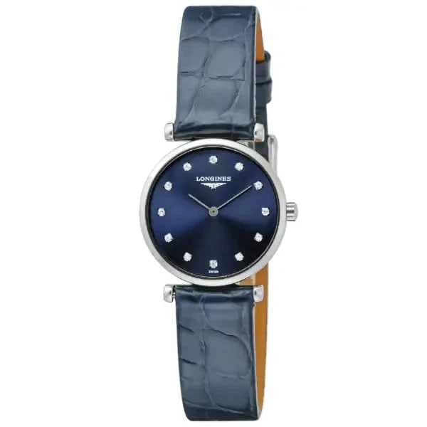 LONGINES LA GRANDE CLASSIQUE BLUE WATCH: Longines La Grande Classique Blue Watch Brand: Longines Type/Style: Wristwatch Material: Case: Stainless Steel Color: Case Color none Size: [Case Size] 24mm x 24mm x 4.5mm [Wrist Circumference]