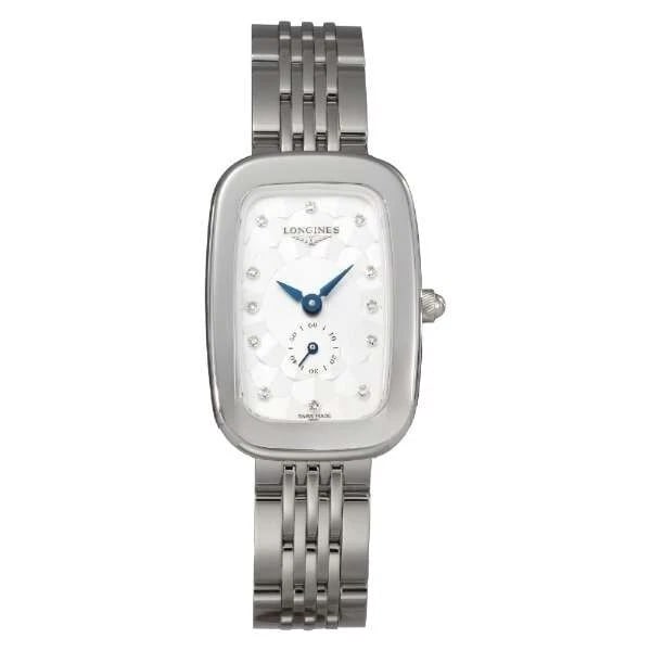 LONGINES EQUESTRIAN SILVER WATCH: LONGINES Equestrian Silver Watch Brand: Longines Type/Style: Wristwatch Material: Case Stainless steel Color: Case Color none Size: [Case size] Height 32 x width 22 x thickness 6 mm Accessories: None