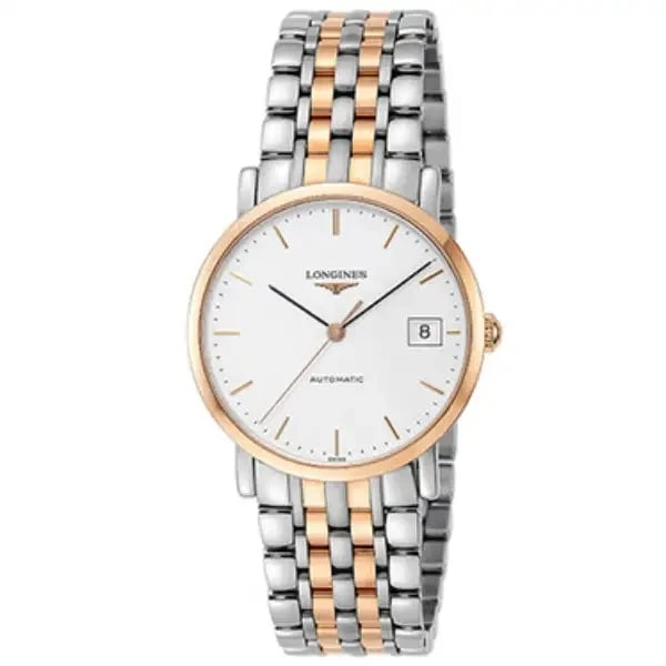 LONGINES ELEGANT WHITE WATCH: Longines Elegant White Watch Brand: Longines Type/Style: Wristwatch Material: Case Stainless steel Color: Case Color Silver Size: Case Size: Approx. 34mm (excluding crown) Body Thickness: Approx. 8mm 