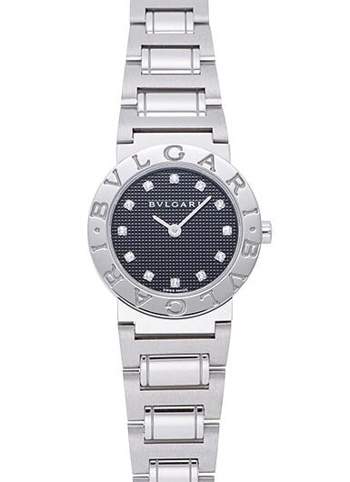 BVLGARI BLACK STAINLESS STEEL WATCH: BVLGARI Black Stainless Steel Watch Brand: Bvlgari Type/Style: Wristwatch Material: Material SS Color: Case Color Dial Color Black Size: Case diameter 26mm Accessories: None Accessories Notice: When