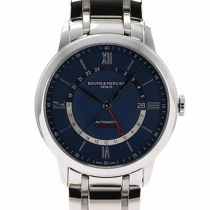 BAUME & MERCIER CLASSIMA WATCH: BAUME & MERCIER CLASSIMA Watch Brand: Baume & Mercier Type/Style: Wristwatch Material: Case: Stainless steel Color: Case Color Dial color Blue Size: Case: Approx. 42mm Wrist size: Approx. 19cm Acc