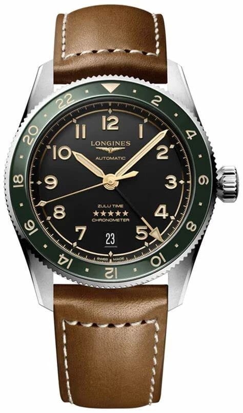 LONGINES SPIRIT ZULU TIME WATCH: LONGINES Spirit Zulu Time Watch Brand: Longines Type/Style: Wristwatch Material: Case material: Stainless steel Color: Case Color Dial color: Black Size: Case diameter: 39 mm Accessories: None