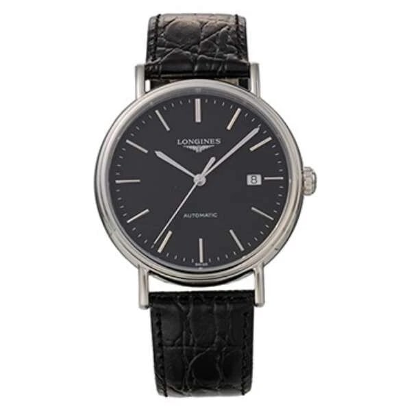 LONGINES PRESENSE BLACK WATCH: LONGINES Presense Black Watch Brand: Longines Type/Style: Wristwatch Material: Case Stainless steel Color: Case Color Black Size: [Case size] Height 40 x width 40 x thickness 9 mm Accessories: Non