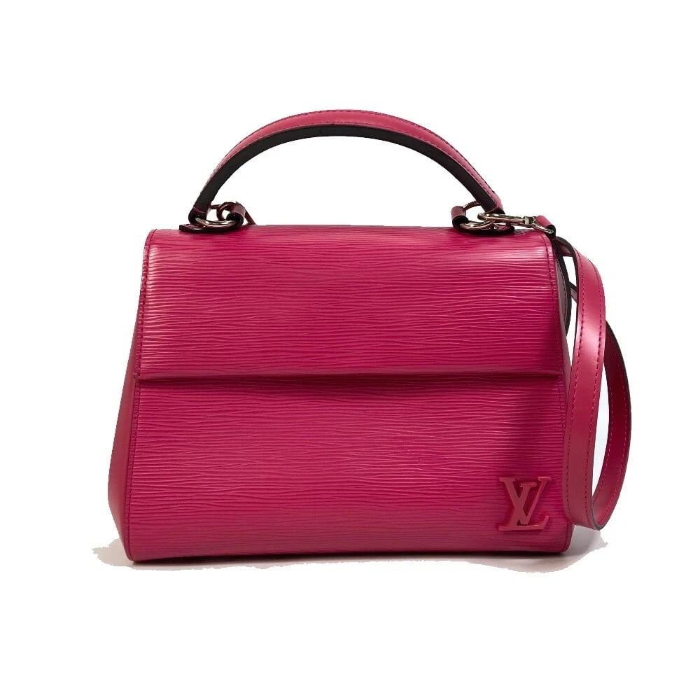 LOUIS VUITTON M42051 EPI CLUNY BB 2WAY SHOULDER BAG: LOUIS VUITTON M42051 Epi Cluny BB 2WAY Shoulder Bag Brand: LOUIS VUITTON Type/Style: Hand Bag Material: Epi Leather Color: Hot pink/ Pink Size: W9.8?H7.7?D3.9inch / W25cm H19.5cm D10cm Accessories