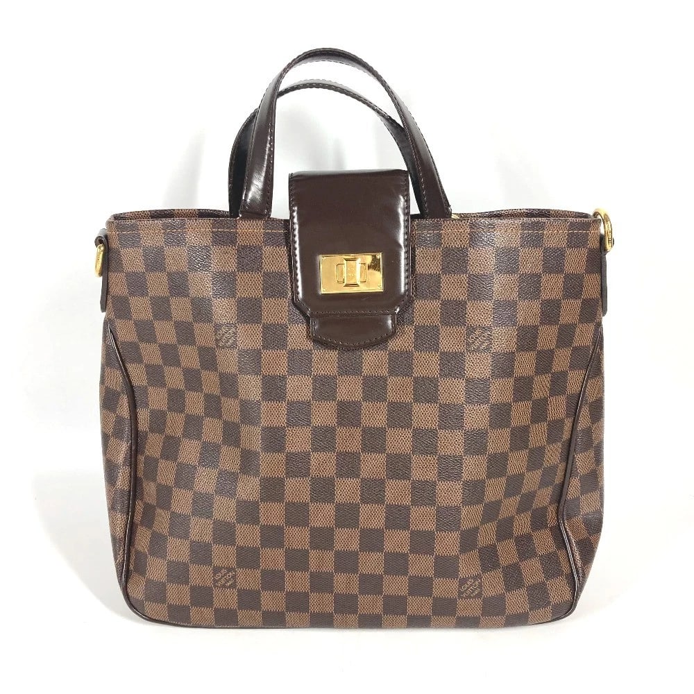 LOUIS VUITTON DAMIER CABAS-ROSEBERRY HAND BAG TOTE BAG: LOUIS VUITTON Damier Cabas-Roseberry Hand Bag Tote Bag Brand: LOUIS VUITTON Type/Style: Tote Bag Material: Damier Canvas Color: Ebene / Brown Size: W12.6?H10.4?D5.3inch / W32cm H26.5cm D13.5cm Acc