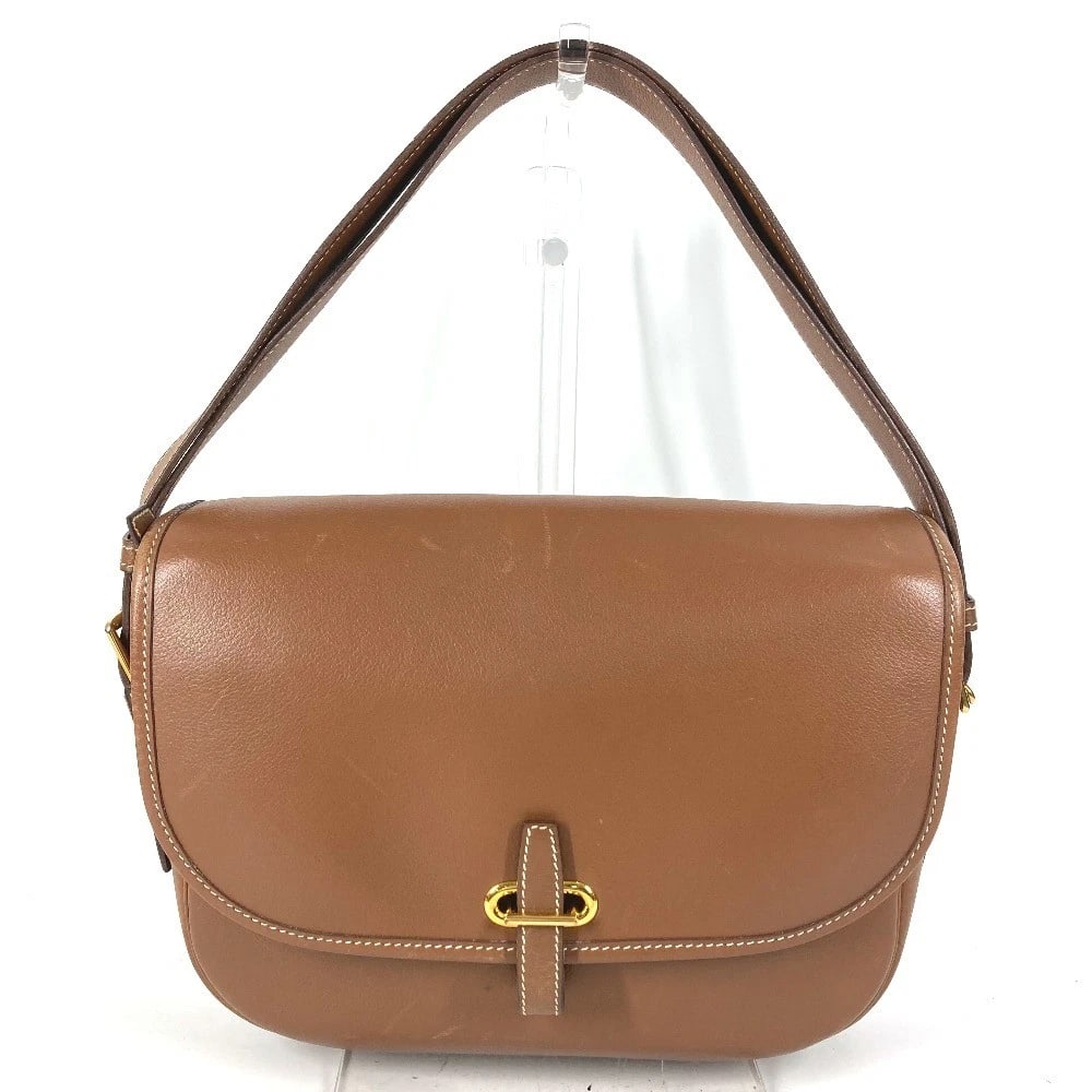 HERMES PADDOCK GOLF SHOULDER BAG: HERMES Paddock Golf Shoulder Bag Brand: HERMES Type/Style: Shoulder Bag Material: Leather Color: Brown Size: W9.4?H7.9?D2.6inch / W24cm H20cm D6.5cm Accessories: None Accessories Notice: W