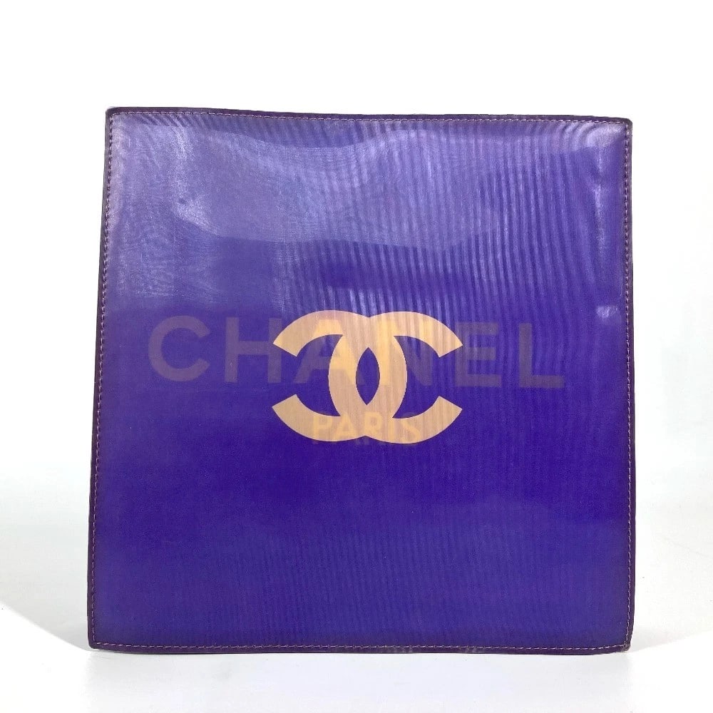 CHANEL HOLOGRAM CC CC MARK DOUBLE CHAIN SHOULDER BAG: CHANEL hologram CC CC Mark Double Chain Shoulder Bag Brand: CHANEL Type/Style: Shoulder Bag Material: PVC/ Leather Color: purple Size: W7.9?H7.9?D1.6inch / W20cm H20cm D4cm Accessories: None <