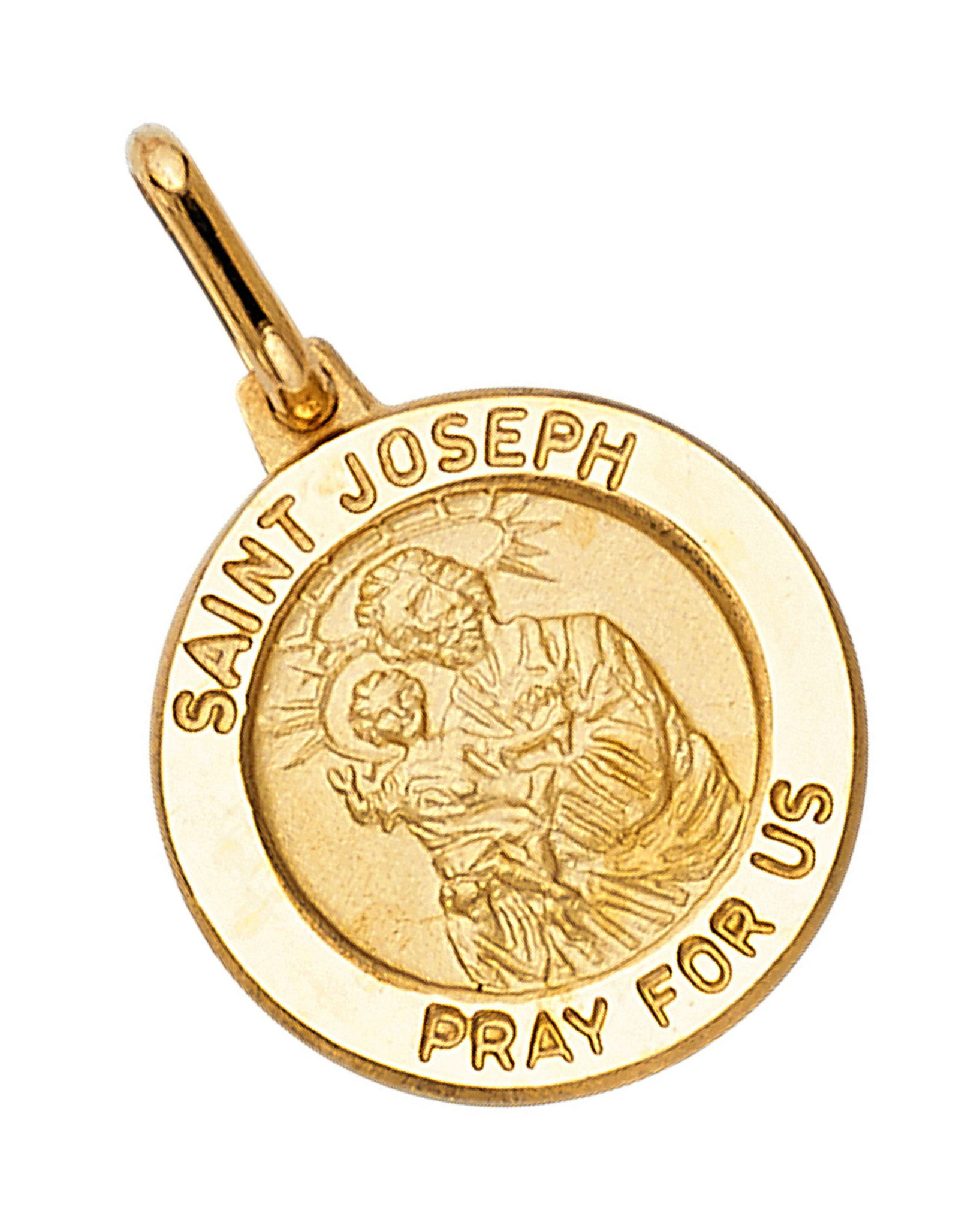 14KY ST. JOSEPH ROUND MEDAL - 3