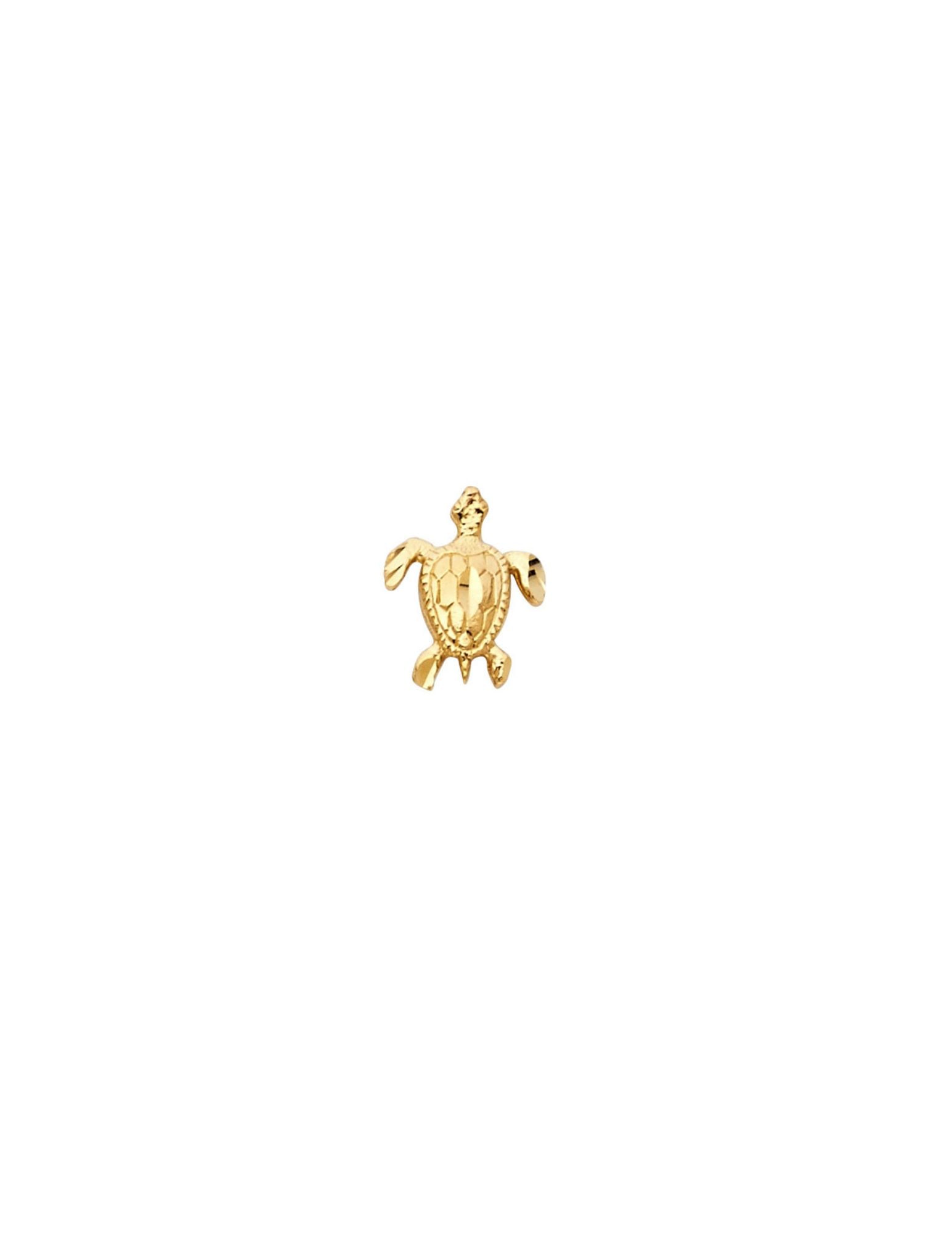 14KY SMALL TURTLE POST EARRINGS - 5