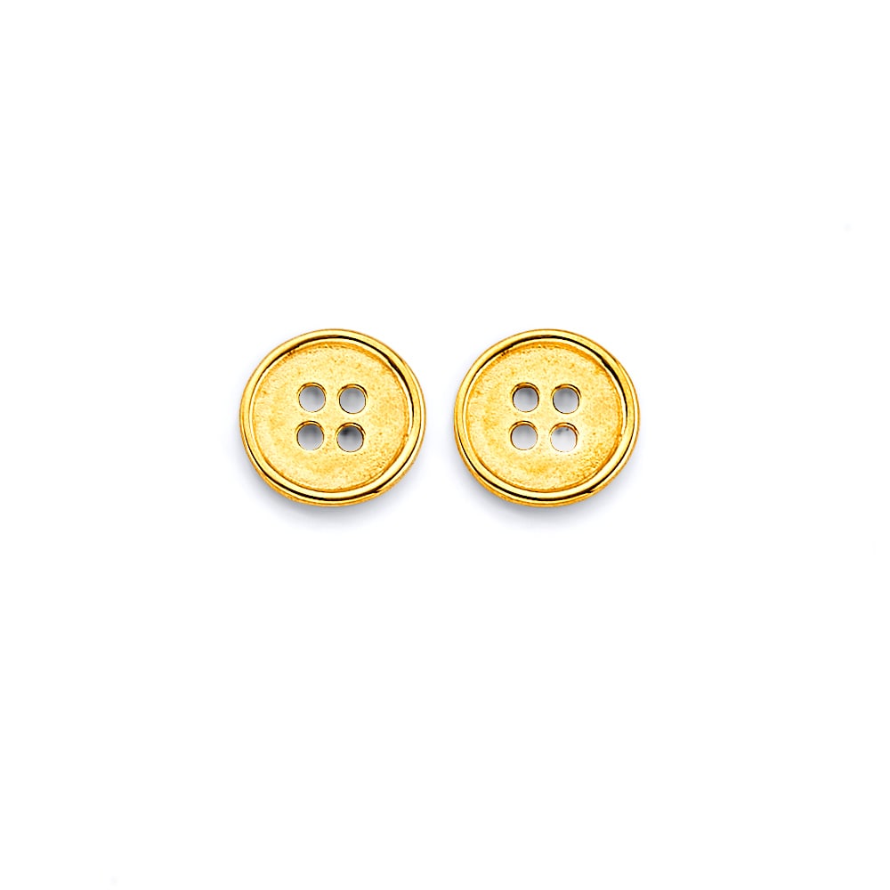 14KY BUTTONS PUSH BACK EARRINGS: 14KY Buttons Push Back Earrings Material Type : 14k Gold Material Color : Yellow Avg. Weight: Avg. Weight: 1.2 Gr. Size: Height : 8 mm, Width : 8 mm Accessories: None Notice: When purchasing pre-ow