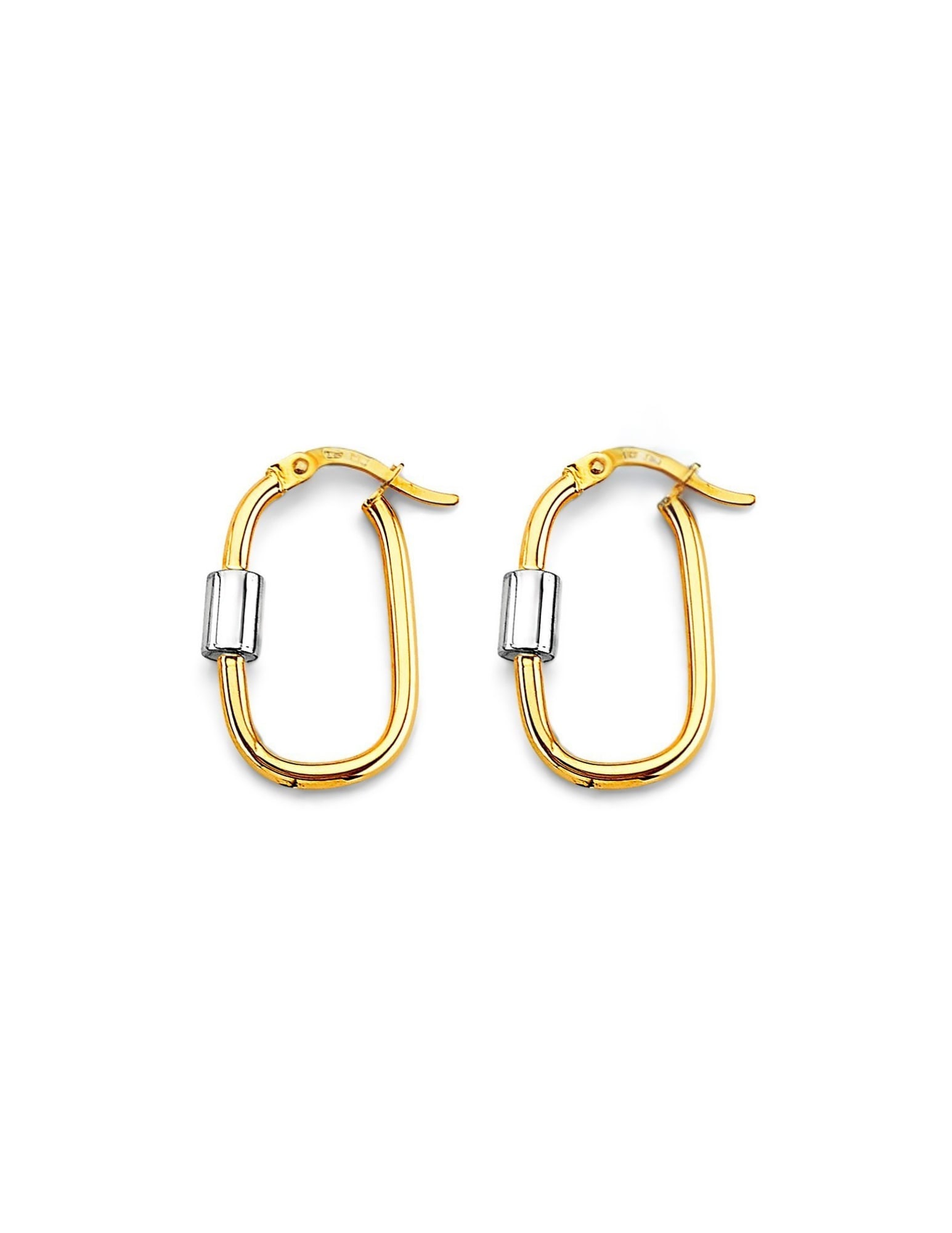 14K 2T U SHAPE HOOP EARRINGS: 14K 2T U Shape Hoop Earrings Material Type : 14k Gold Material Color : Yellow Avg. Weight: Avg. Weight: 1.63 Gr. Size: Height : 25 mm, Width : 15 mm Accessories: None Notice: When purchasing