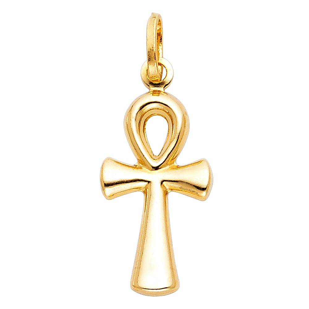 14KY ANKH CROSS PENDANT BIG: 14KY Ankh Cross Pendant Big Material Type : 14k Gold Material Color : Yellow Avg. Weight: Avg. Weight: 0.68 Gr. Size: Height 30 mm, Width 12 mm Accessories: None Notice: When purchasing pre-owned g