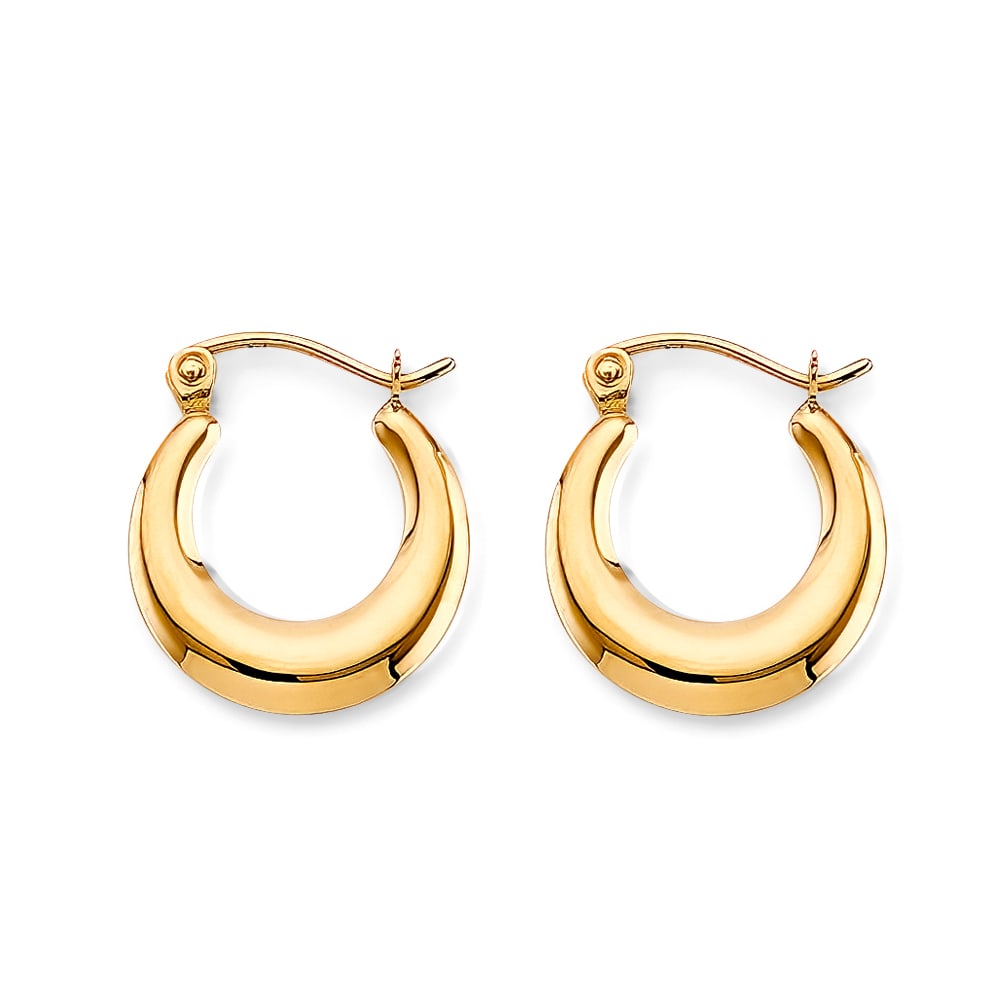 14KY FANCY HOLLOW HOOP EARRINGS: 14KY Fancy Hollow Hoop Earrings Material Type : 14k Gold Material Color : Yellow Avg. Weight: Avg. Weight: 0.92 Gr Size: Height : 22 mm, Width : 15 mm Accessories: None Notice: When purchasing