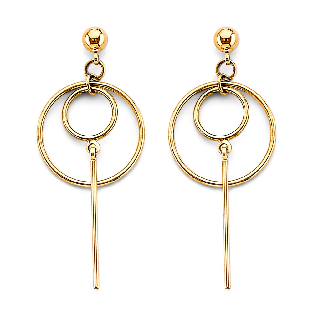 14KY DANGLING CIRCLE EARRINGS (1 of 6)