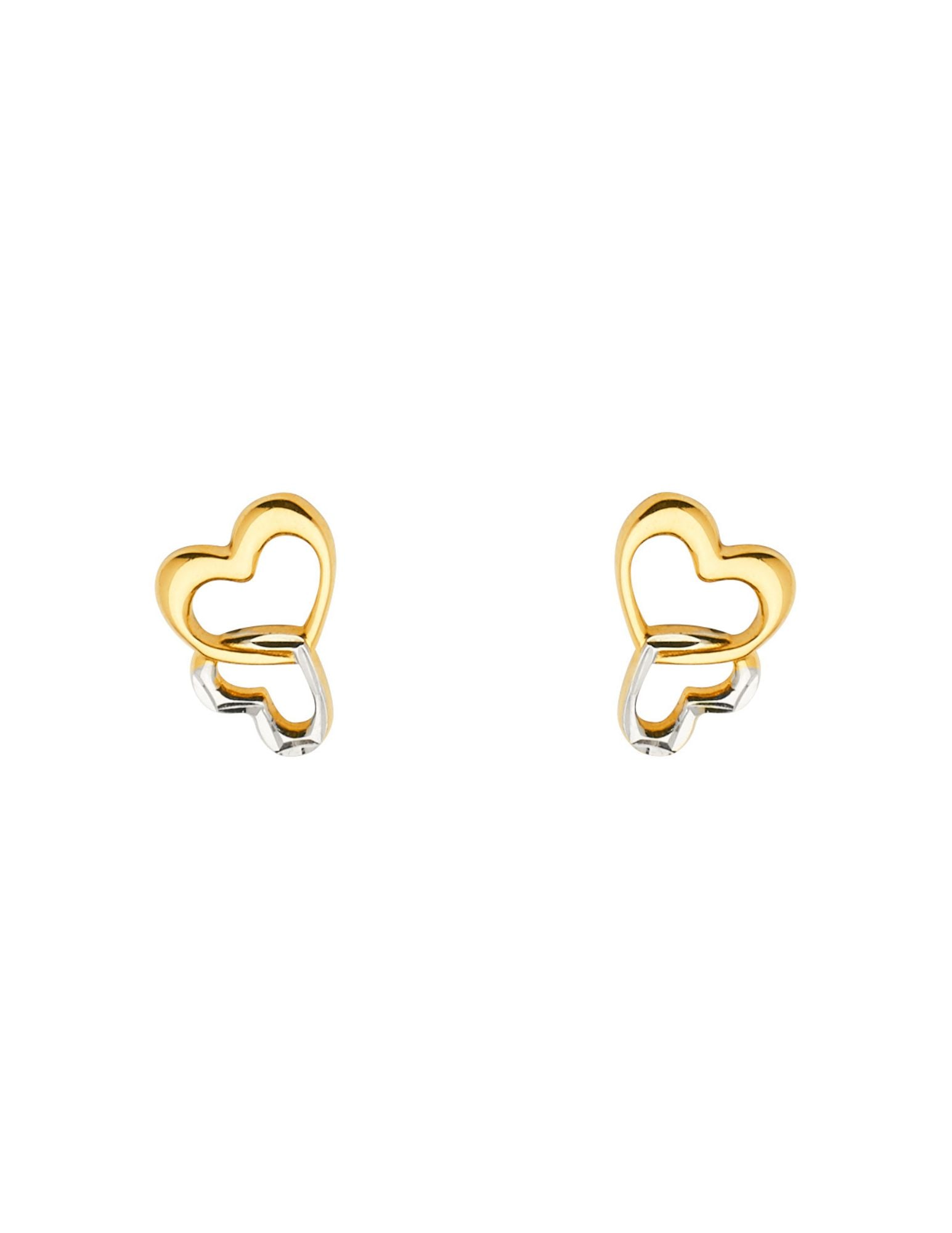 14K 2T EARRINGS WITH PUSH BACK - 3