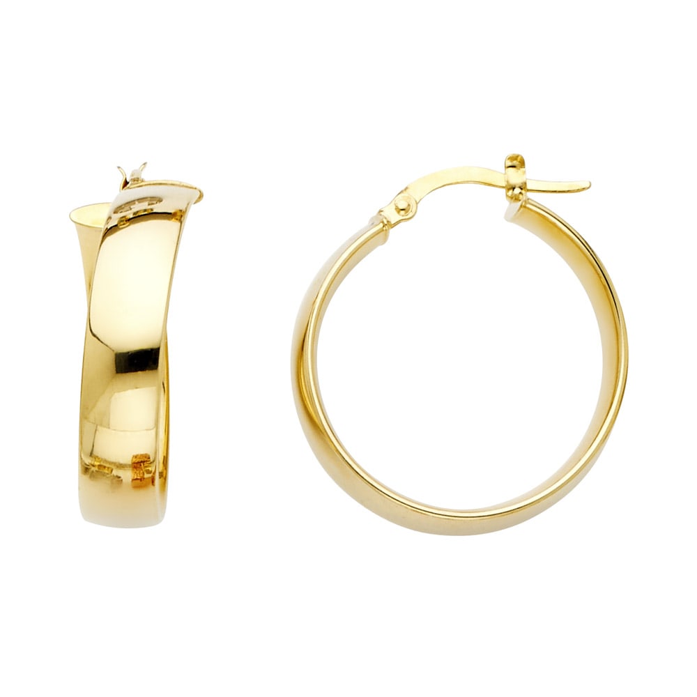 14KY M.HOOP EARRINGS: 14KY M.Hoop Earrings Material Type : 14k Gold Material Color : Yellow Avg. Weight: Avg. Weight: 2.91 Gr. Size: Height : 25 mm, Width : 25 mm Accessories: None Notice: When purchasing pre-owned goods,