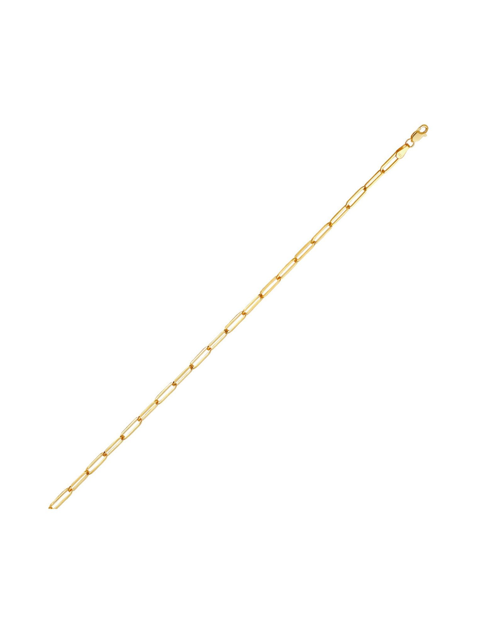 14KY SOLID SQUARE PAPERCLIP CHAIN - 2